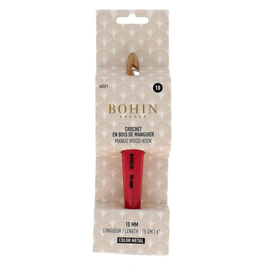 Bohin Mango Wood Crochet Hook 10.0mm