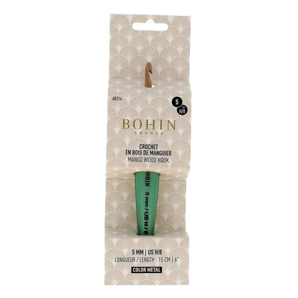 Bohin Mango Wood Crochet Hook 5.0mm
