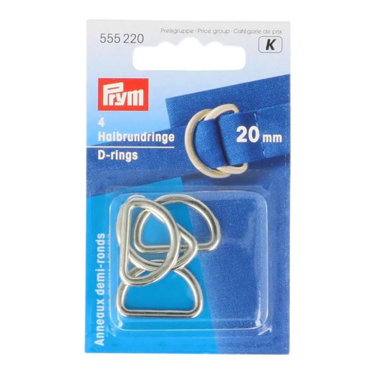 Prym D-Rings - Matt Silver 20mm
