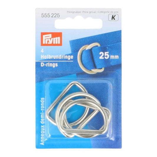 Prym D-Rings - Matt Silver 25mm