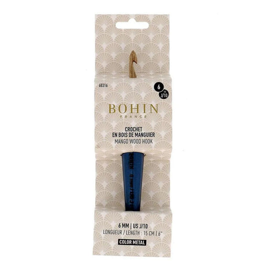 Bohin Mango Wood Crochet Hook 6.0mm