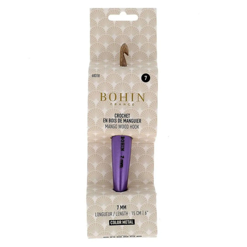 Bohin Mango Wood Crochet Hook 7.0mm