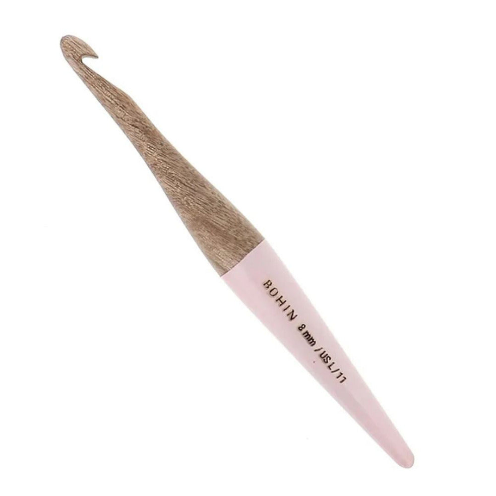 Bohin Mango Wood Crochet Hook 8.0mm