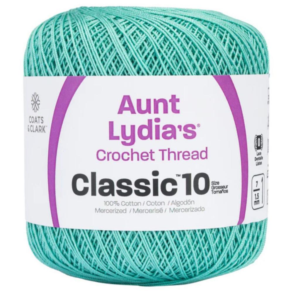 Aunt Lydia's Size Crochet Cotton Classic 10 Aqua 450