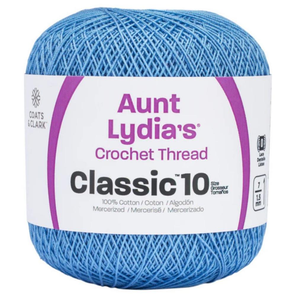 Aunt Lydia's Size 10 Crochet Cotton Medium Blue