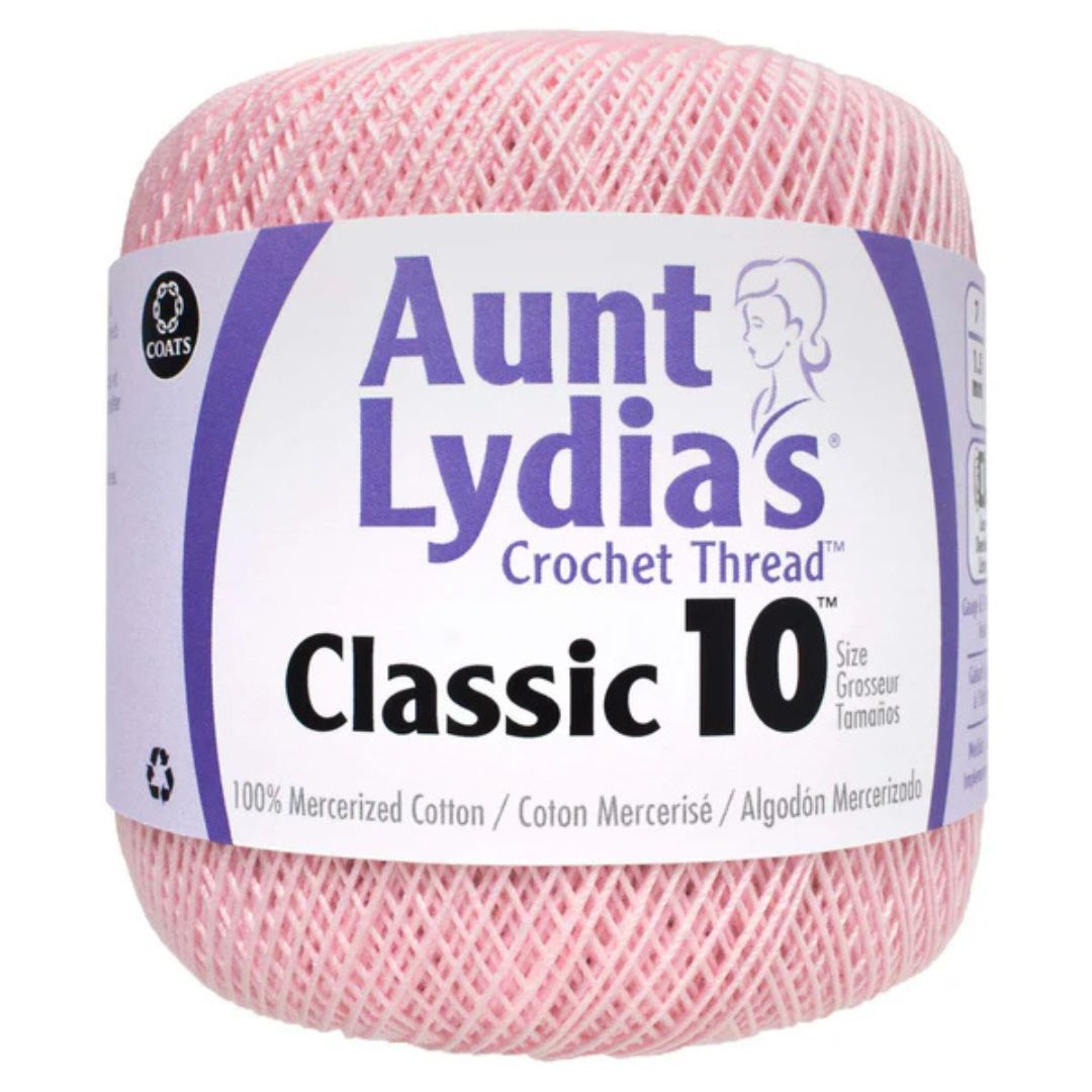 Aunt Lydia's Size Crochet Cotton Classic 10 Orchid Pink 401