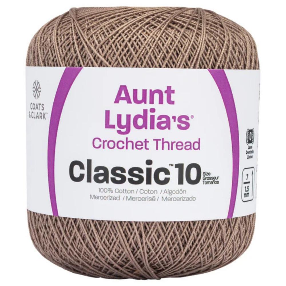 Aunt Lydia's Size Crochet Cotton Classic 10 Taupe Clair 8550