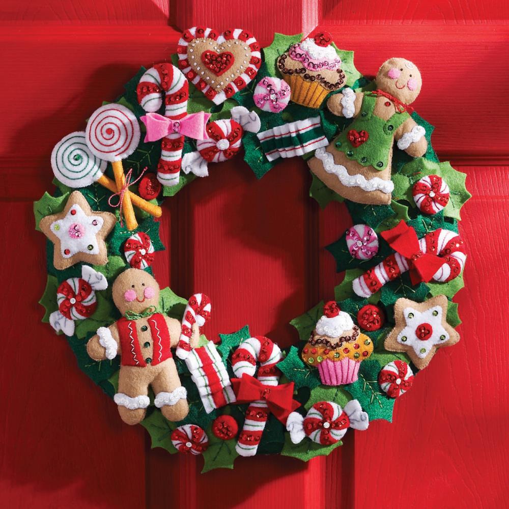 Cookies and Candy Wreath Bucilla Felt Applique Kit