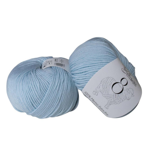 Bellissimo Extra Fine Merino 8 Ply 225 Pale Blue