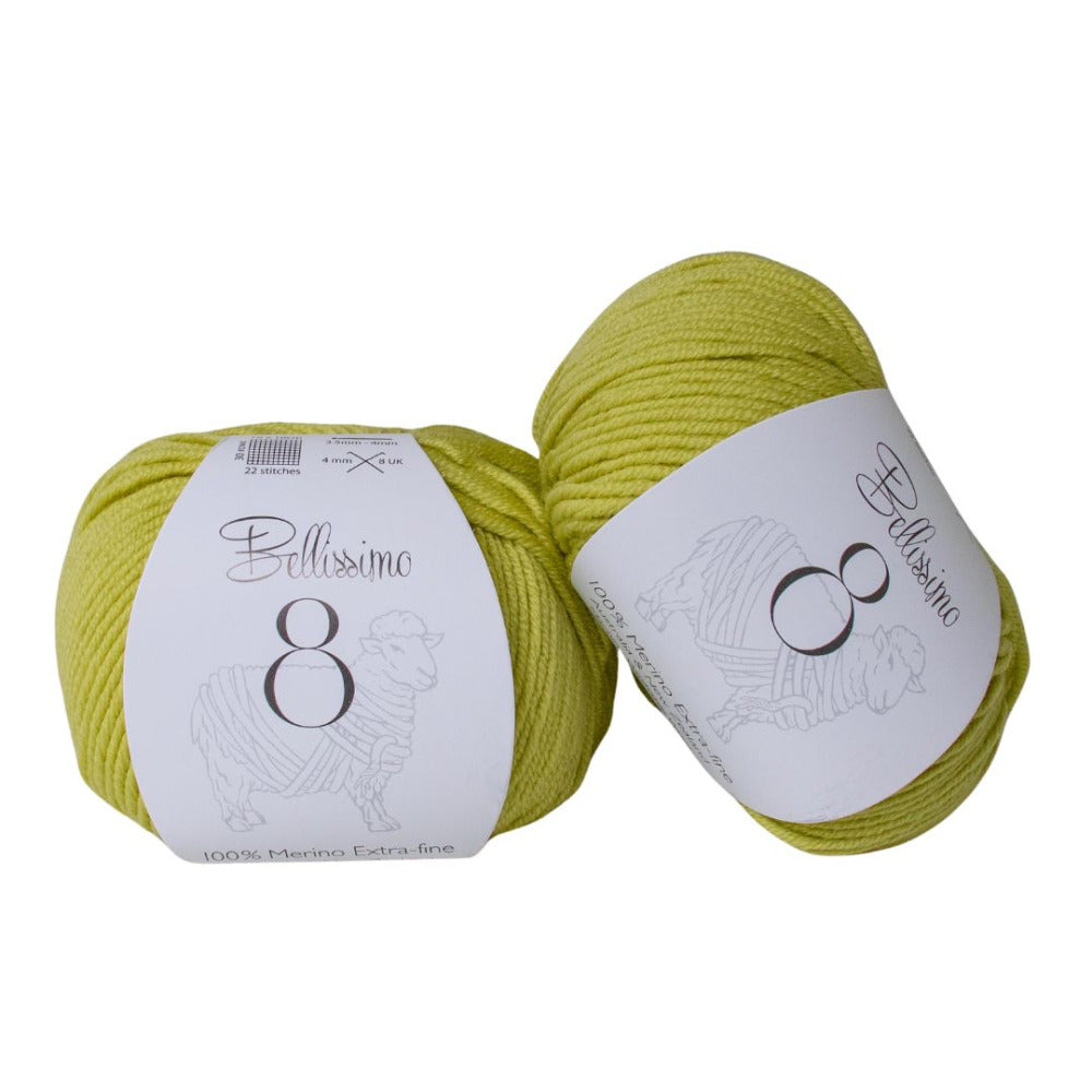 Bellissimo Extra Fine Merino 8 Ply 228 Chartreuse