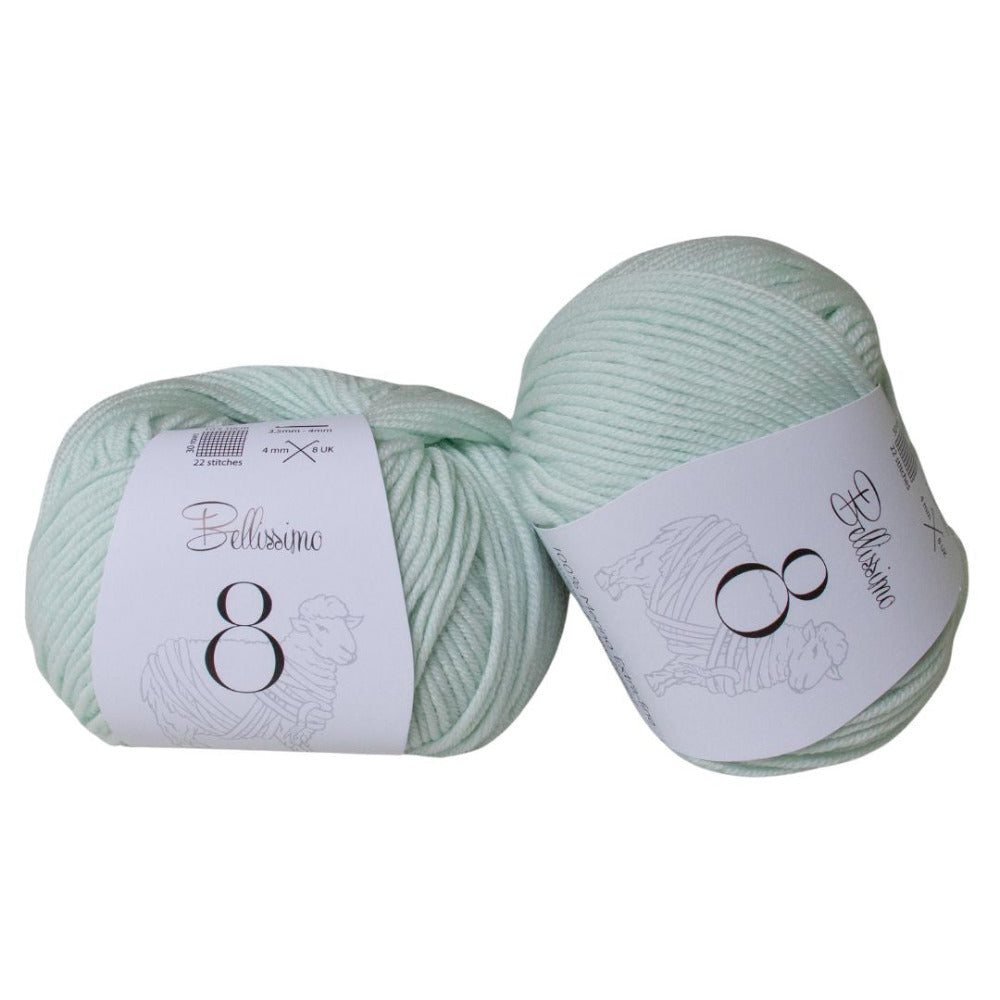 Bellissimo Extra Fine Merino 8 Ply 230 Ice Green