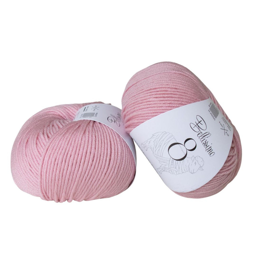 Bellissimo Extra Fine Merino 8 Ply 218 Pink