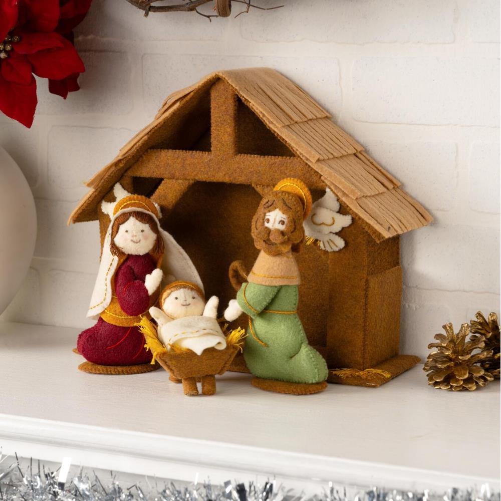 Holy Family Nativity Bucilla 3-D Felt Applique Kit Set Of 5