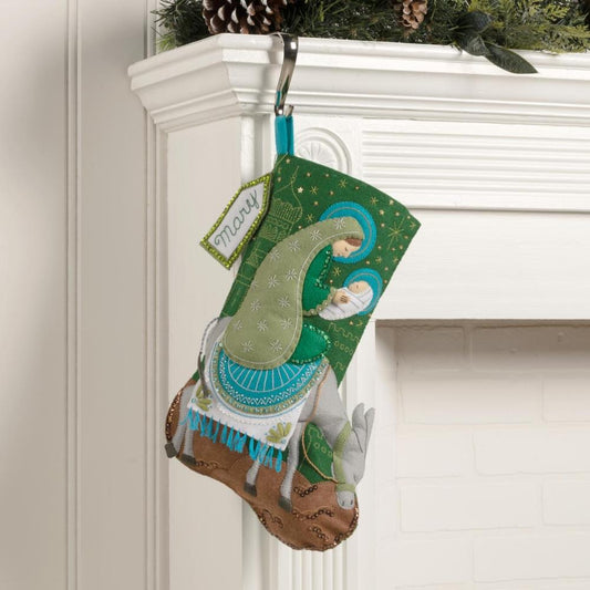 Holy Journey Bucilla Felt Stocking Applique Kit 18"
