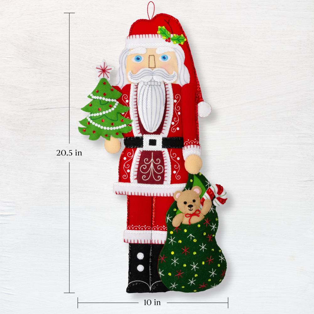 Nutcracker Santa Wall Hanging Kit Bucilla Felt Applique Kit