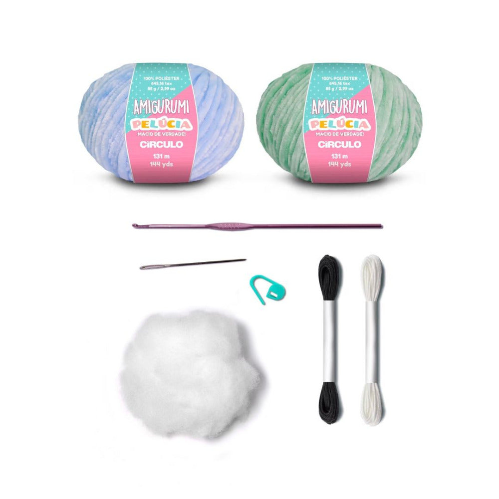 Circulo Amigurumi Kit "Reversible Octopus" Blue/Green