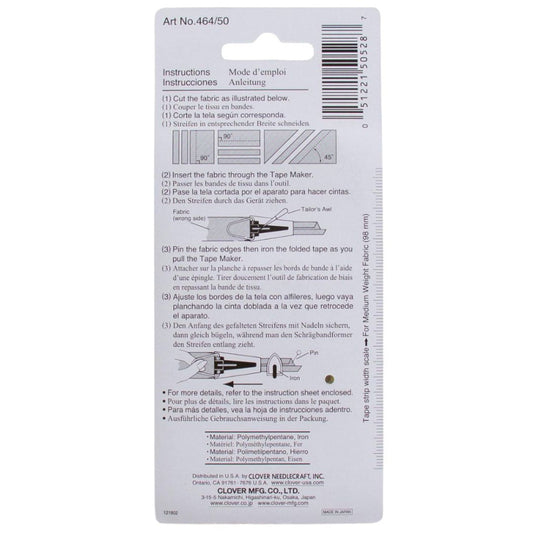 Clover 464/50 Bias Tape Maker 50mm (2 inch)