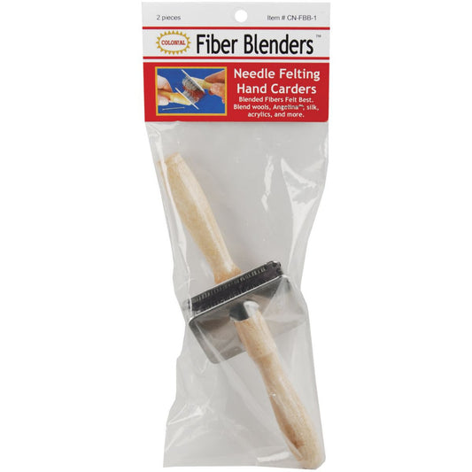 Colonial Fibre Blender Tools/Mini Hand Carders 2/Pkg