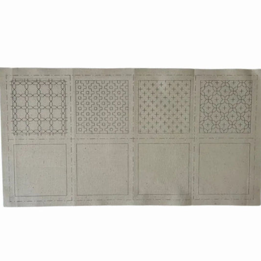 Cosmo Pre-Printed Sashiko Coasters Ivory