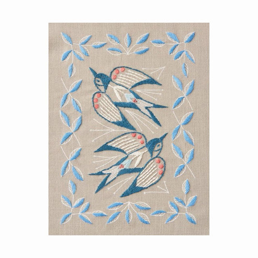 Cosmo "Swallow Garden" Embroidery Kit by Alice Makabe