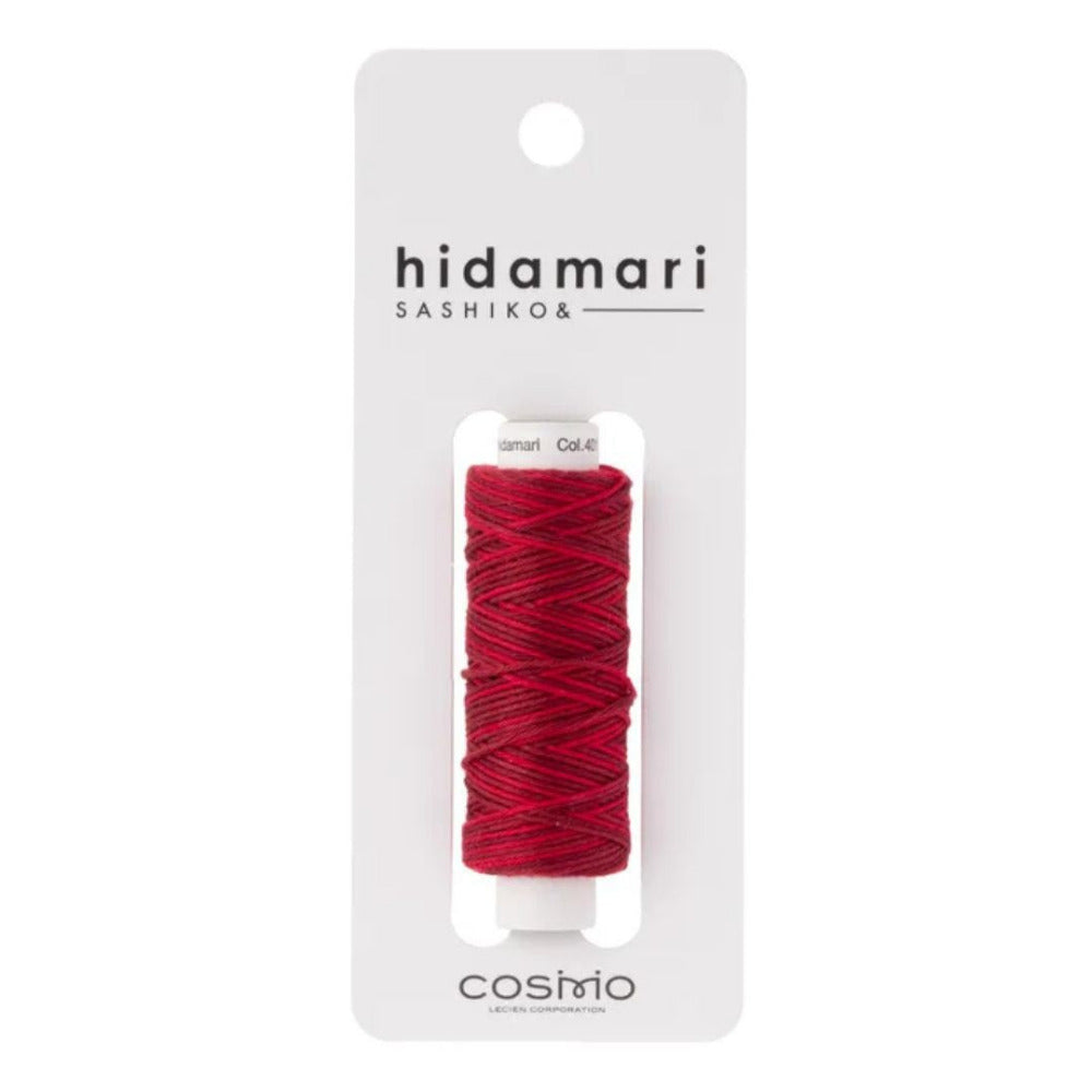Cosmo "Hidamari" Sashiko Thread Colour 401 Red Multi