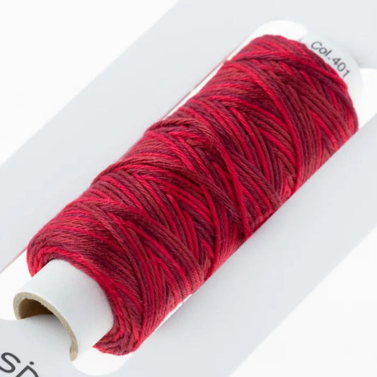 Cosmo "Hidamari" Sashiko Thread Colour 401 Red Multi