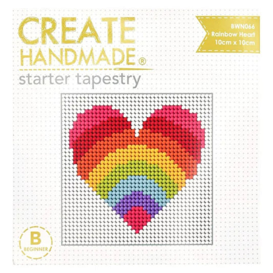 Starter Tapestry/Needlepoint Kit - Rainbow Heart