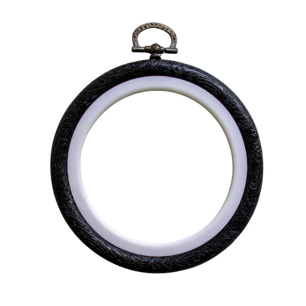 Plastic Embroidery Hoop Frame 7.5cm/3 Inch Black