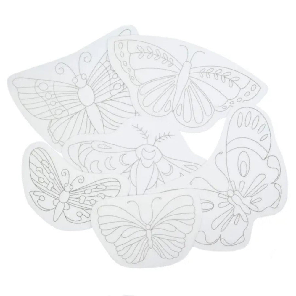 Create Handmade Stick & Stitch Embroidery Transfers - 6 Butterflies