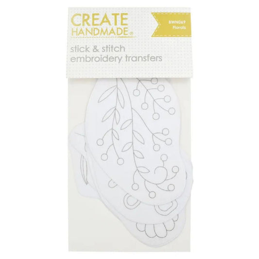 Create Handmade Stick & Stitch Embroidery Transfers - Florals