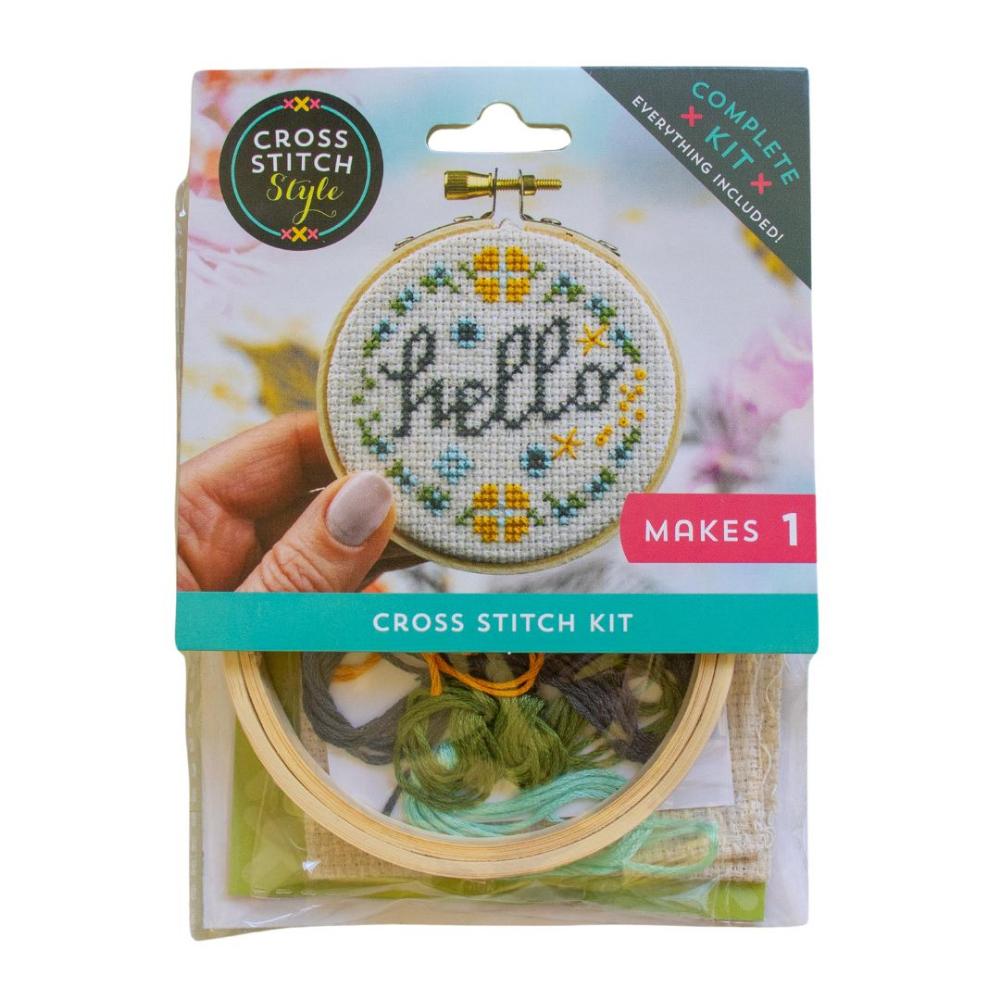Cross Stitch Style "Hello" Counted Cross Stitch Kit