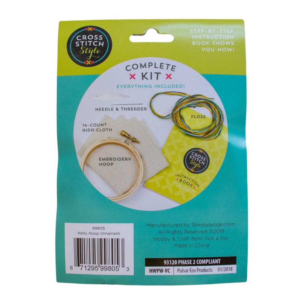 Cross Stitch Style "Hello" Counted Cross Stitch Kit