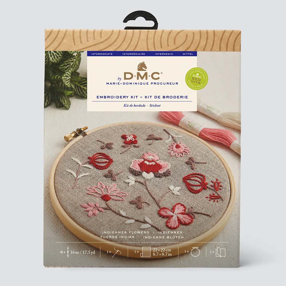 DMC Indiennes Flower Embroidery Kit