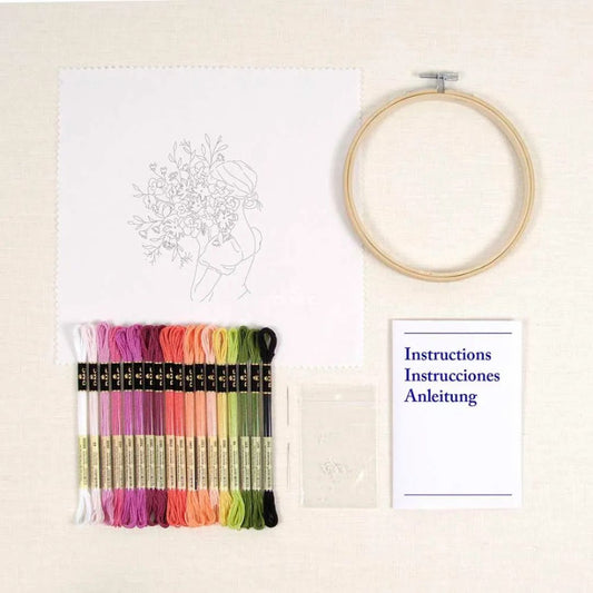 DMC Embroidery Kit - Floral Embrace