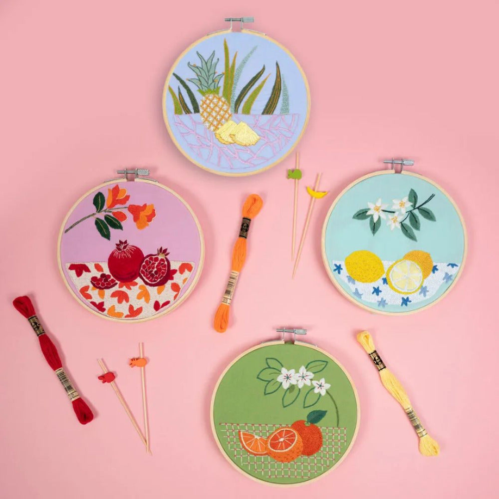 DMC Embroidery Kit - Oranges, Pomegranates, Lemons