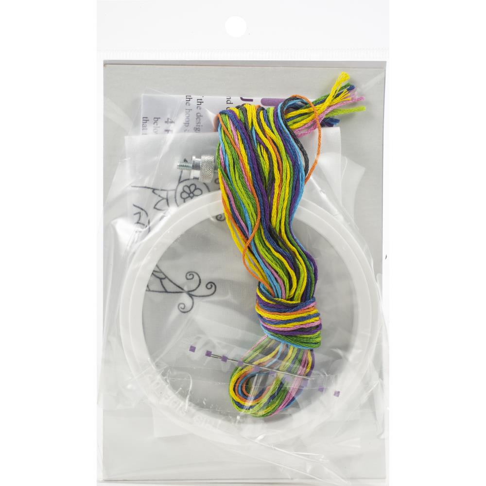 Design Works Punch Needle Kit Bird kit contents