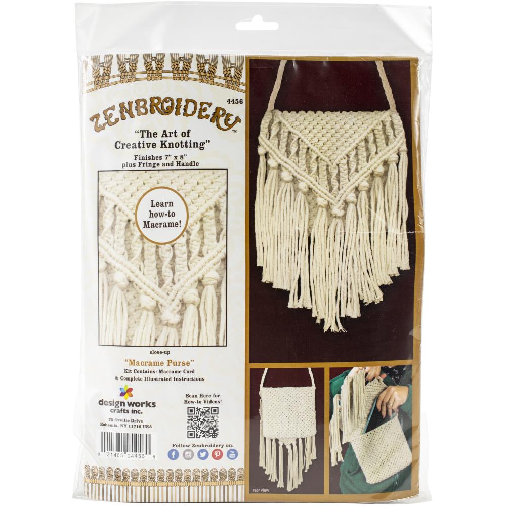 Design Works-Zenbroidery Macramé Purse Kit