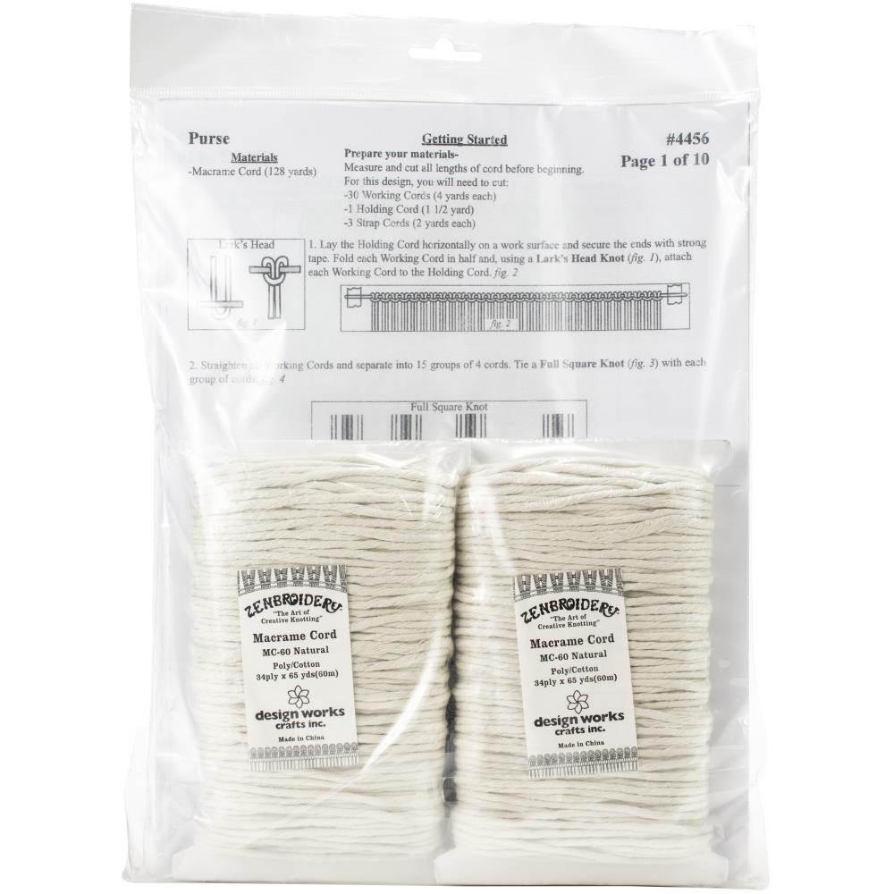 Design Works-Zenbroidery Macramé Purse Kit