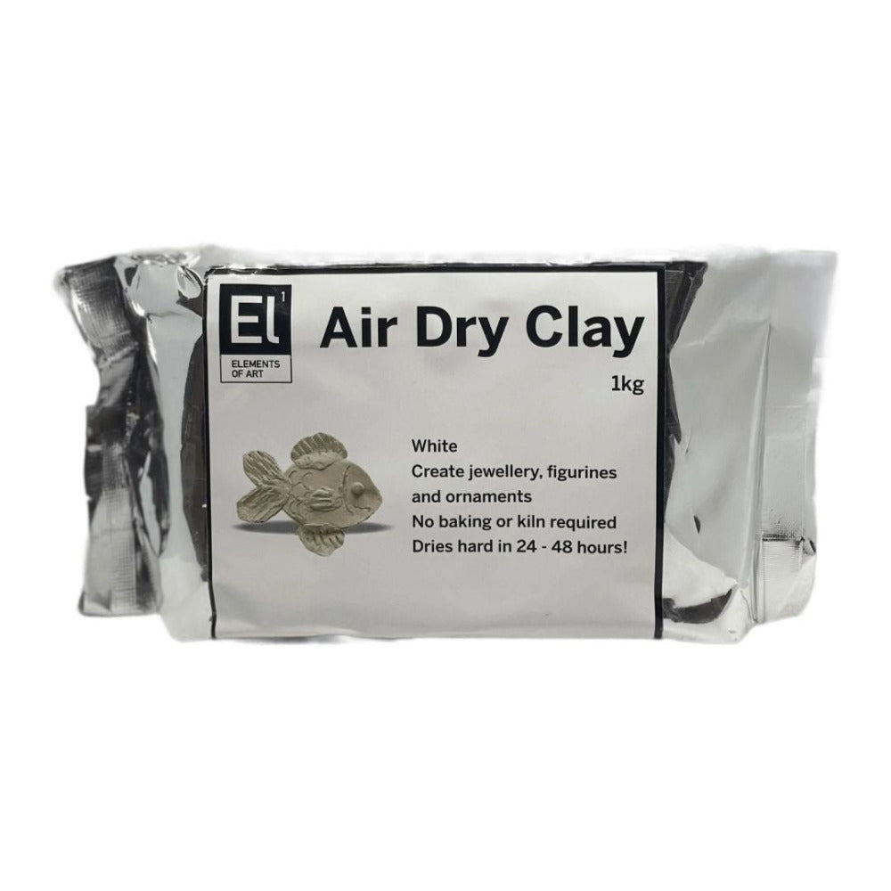 Elements of Art Air Dry Clay - 1kg White