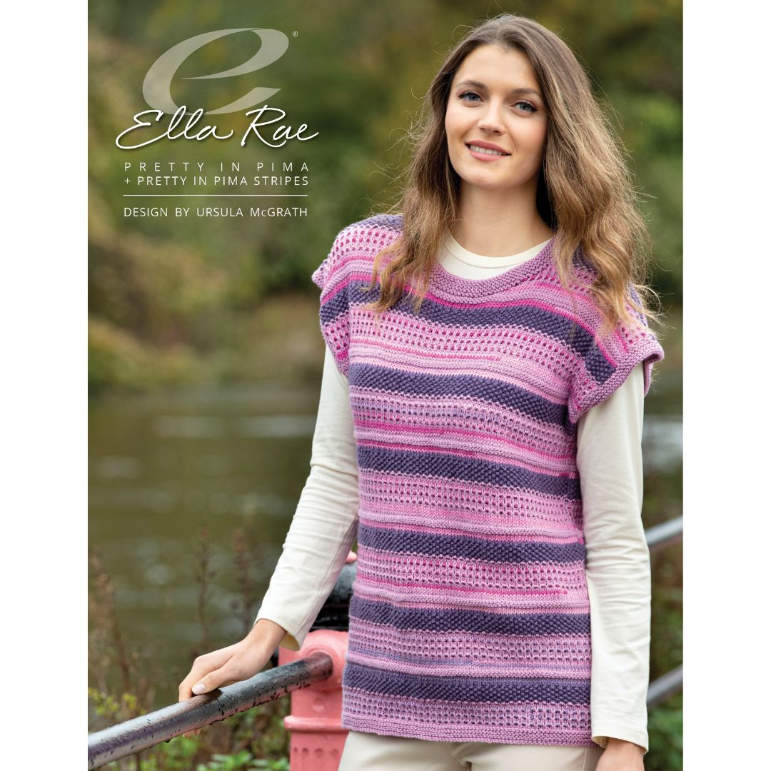 "Margo" Woman's Jumper featuring Ella Rae Pretty in Pima and Pretty in Pima Stripes