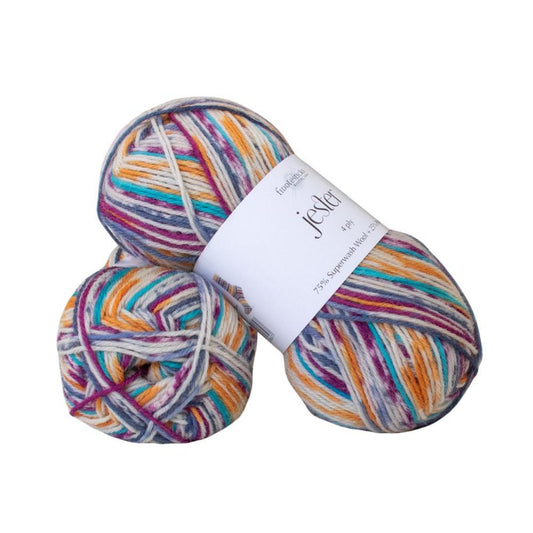 Fiddlesticks Jester 4 ply Sock 82-01 Orange-Claret