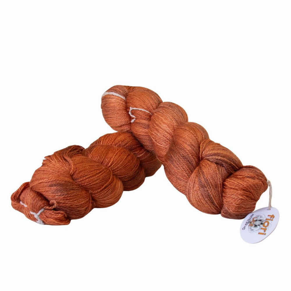 Fiori Lace Hand Dyed Merino Silk 068 Raw Sienna