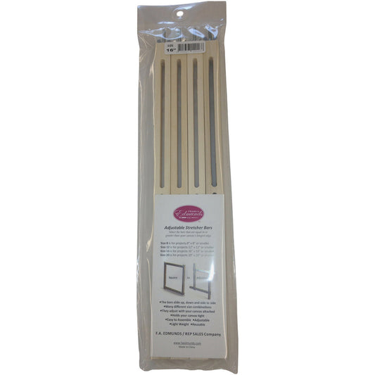 Frank A. Edmunds Adjustable Stretcher Bars 40.5cm (16 inch) Square package