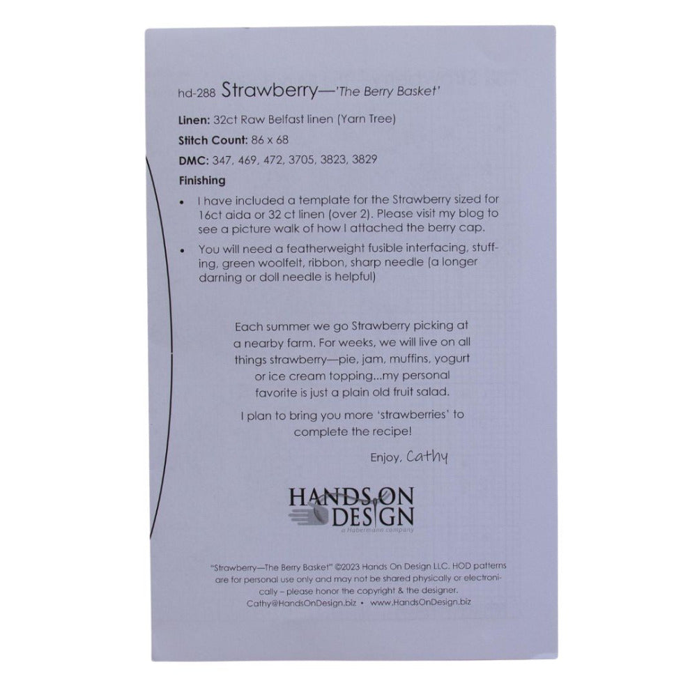 Hands on Design "Strawberry - The Berry Basket" Cross Stitch Pattern