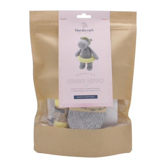Hardicraft Crochet Amigurumi Kit Henny Hippo
