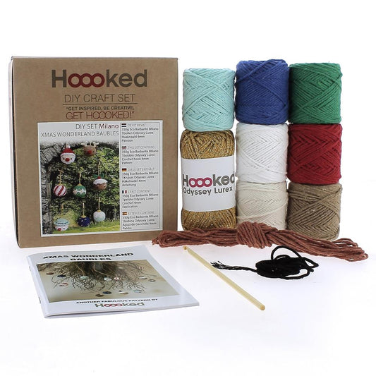 Hoooked Crocheted Amigurumi Kit Milano Xmas Wonderland Baubles