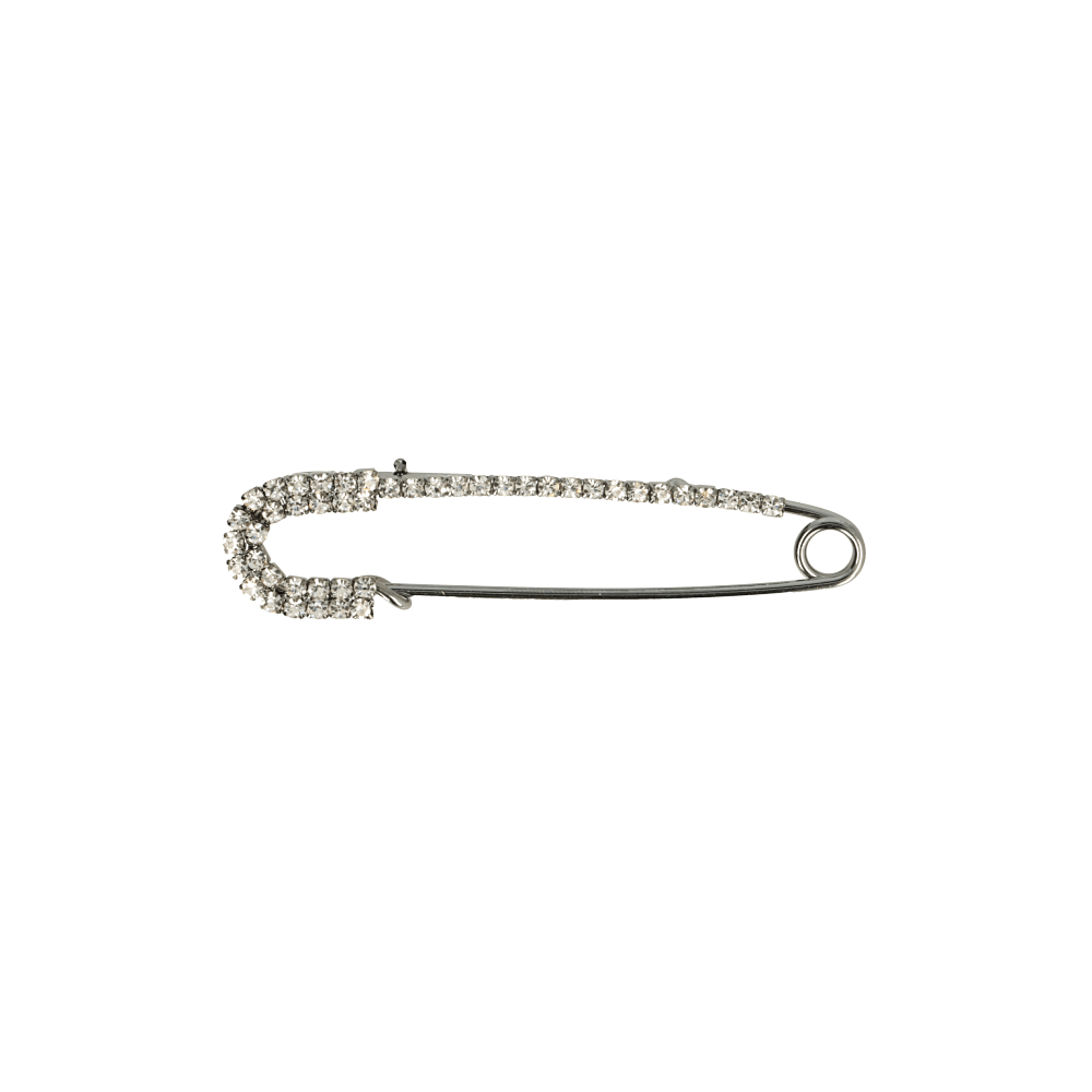 Kilt Pin Rhinestones - Antique Nickel