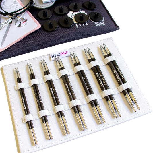 KnitPro Karbonz Interchangeable Circular Knitting Needles Deluxe Set 13cm