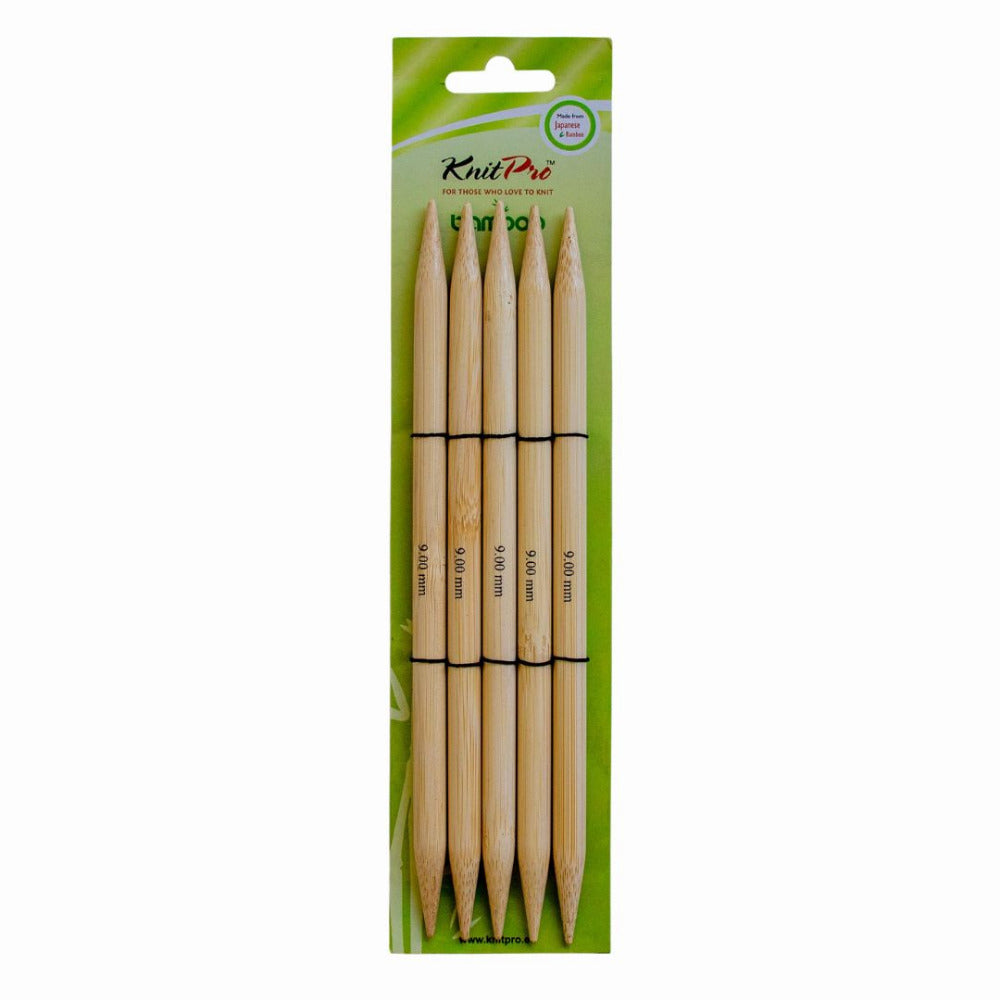 KnitPro Bamboo Double Pointed Knitting Needles 9.0mm/20cm