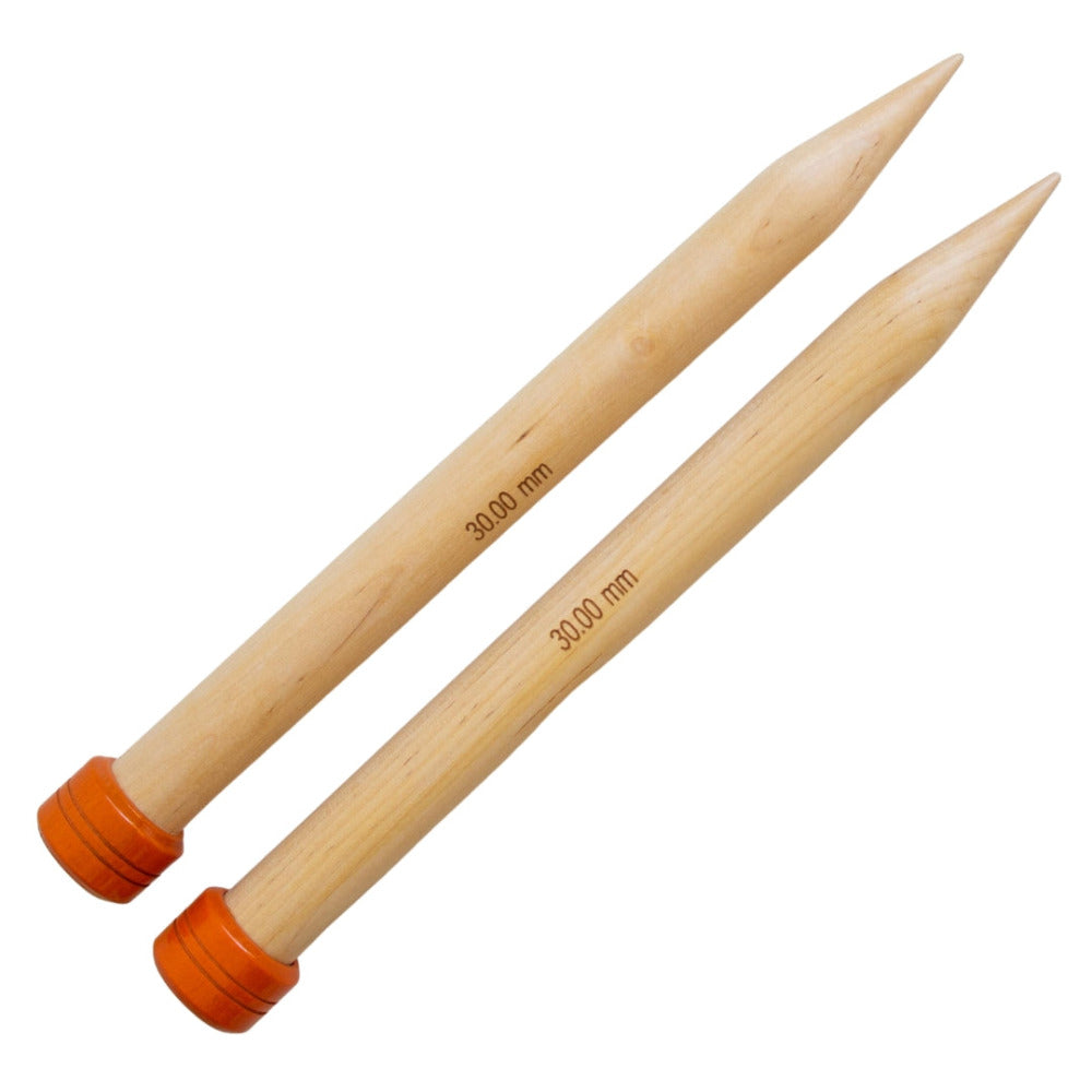 KnitPro Jumbo Beechwood Single Point Knitting Needles 30.00mm/35cm